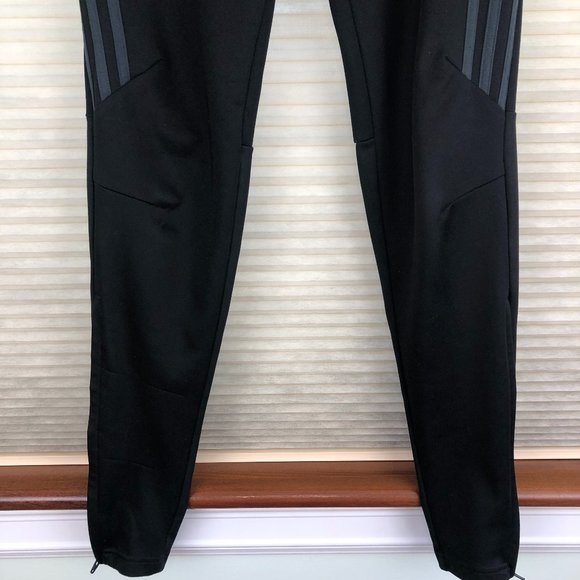 Adidas Three Stripe Black Climacool Track Pants with Side Zips Athleisure Gym - Picture 5 of 17